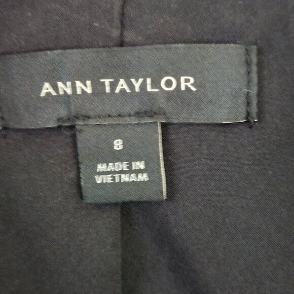 Ann Taylor Suiting Houndstooth Plaid Business Blazer Size 8 - Picture 3 of 4